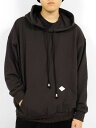 【el conductorH / コンダクター】 【25SS】コットン フーディ スウェット パーカー / COTTON HOODED SWEATER 'EMPIRE / ブラック