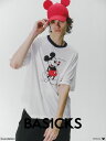 【1500円クーポン】【BASICKS / ベイシックス】 【25SS】ミッキーマウス ヴィンテージ リンガー Tシャツ / × MICKEY MOUSE VINTAGE RINGER T-SHIRT / ブラック