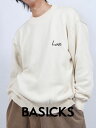【1500円クーポン】【BASICKS / ベイシックス】 【25SS】ラブ イズ リアル コットン ニット セーター / LOVE IS REAL KNIT / ホワイト