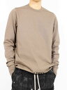 【RICK OWENS DRKSHDW / リックオウエンス ダークシャドウ】 【RICK OWENS / リック オウエンス】 【25SS】クルーネック スウェット / CREWNECK SWEAT / ダスト