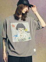 【MA LABEL BY MAISON SPECIAL / エムエーレーベル バイ メゾンスペシャル】 古塔つみ 描き下ろし オーバーサイズ Tシャツ / COTOH 3rd ALBUM T-SHIRT / グレー
