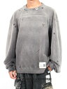 【Maison MIHARA YASUHIRO / メゾン ミハラヤスヒロ】 【25AW】 サン フェイディッド プルオーバー スウェット / SUN FADED PULLOVER / ブラック