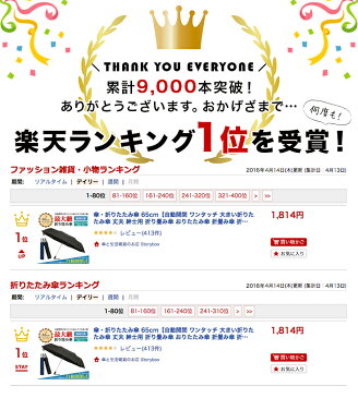 楽天1位 折りたたみ傘 自動開閉 傘 メンズ 大きい ワンタッチ 65cm ブラック/ネイビー