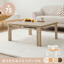 【送料無料】【代引き不可】《北海道・沖縄・離島には発送出来ません。》リビングコタツ(折れ脚)KOT-7350-75 天板75×75cm高さ37cm◎夜間・日祝日...