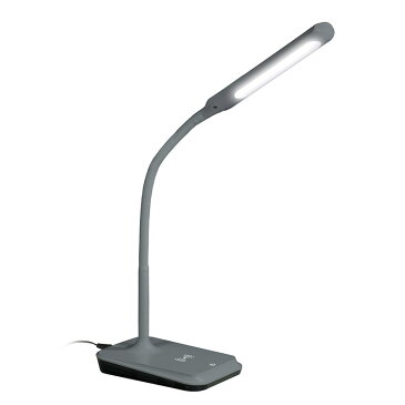 【送料無料】ワイヤレス充電機能付きLEDデスクライト(500Lm/グレー・ホワイト) DS-LD53AQ(株)オーム電機06-3731◎スマホを置くだけ充電(Qi規格対応)◎★沖縄・離島地域は送料の追加を頂きます。★