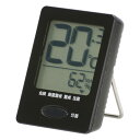 【送料無料】温湿度計(インフルエンザ・熱中症注意機能付/コイン電池CR2032×1個付属/ブラック) HB-T03B-K(株)オーム電機 08-1440◎定形外...