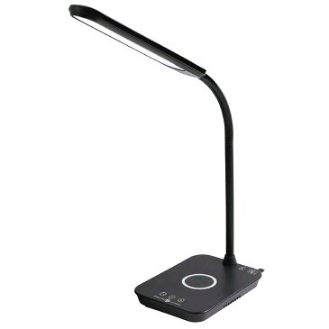 【送料無料】ワイヤレス充電機能付きLEDデスクライト(680Lm/ブラック) ODS-LDQ338K-K(株)オーム電機 06-1845 ◎スマホを置くだけ充電(Qi規格対応)◎★沖縄・離島地域は送料の追加を頂きます。★