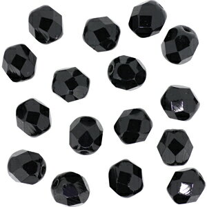 FP ファイヤーポリッシュ ジェット 黒 6mm チェコビーズ