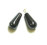 Genuine, Semi-Precious Stones - 天然石　ヘマタイト・ドロップ型16×8mm