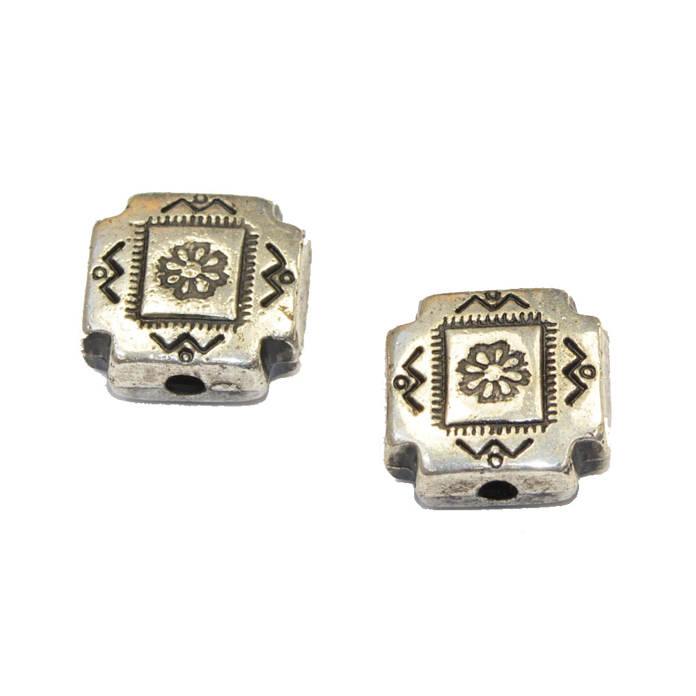 サウスウエスタンスクエア 10mm アンティークシルバー メタル調 パーツ