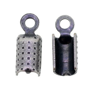 乐天商城 - アクセサリーパーツ 金具 カシメ 4mm 紐止め 銀古美 アンティークシルバー
