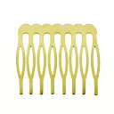 訳ありセール品 メッキ不良と傷あり混ざります ヘアーコーム 平たい櫛 8本足 マットゴールド 1コ入 CY007 MG