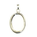 輸入金具 アクセサリーパーツ ペンダントトップ カメオ枠 25×18mm