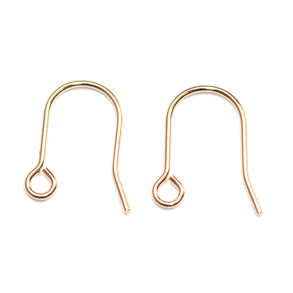 アクセサリーパーツ 金具 U字フック 小さめ細め Sピアス ピンクゴールド 10ペアー入りサービスパック strabeads-10011150 ビーズショップ・ストロビーズ サンプル画像2