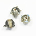 売切り品セール品 インドビーズ 6mm グレー ブツブツ模様