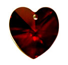 #6202Heart Shape - スワロフスキー＃6202ハート　14．4×14mm　ガーネットAB　（クリスタライズ・ビーズ）