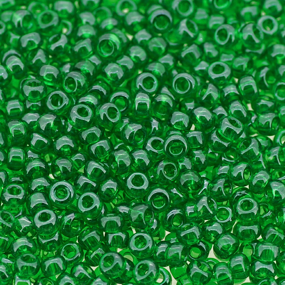 Glass Beads - 丸小ビーズ エメラルドラスター