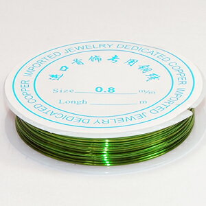 乐天商城 - コパーワイヤー　太さ0．8mm　長さ4m　ライトグリーン