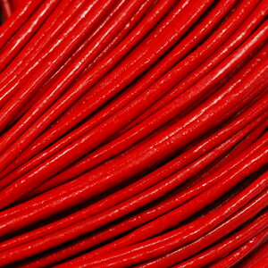 乐天商城 - 皮ひもBタイプ 1m単位でお切りします 太さ1．5mm ライトレッド 牛本皮 丸革紐