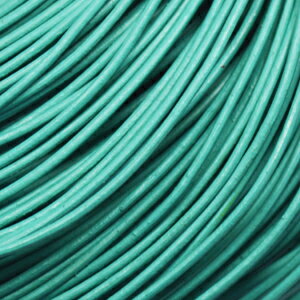 乐天商城 - 皮ひもBタイプ 1m単位でお切りします 太さ1mm ライトブルーターコイズ 牛本皮 丸革紐