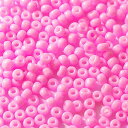 丸大ビーズ オパークピンク 透けていないお菓子のようなピンク色