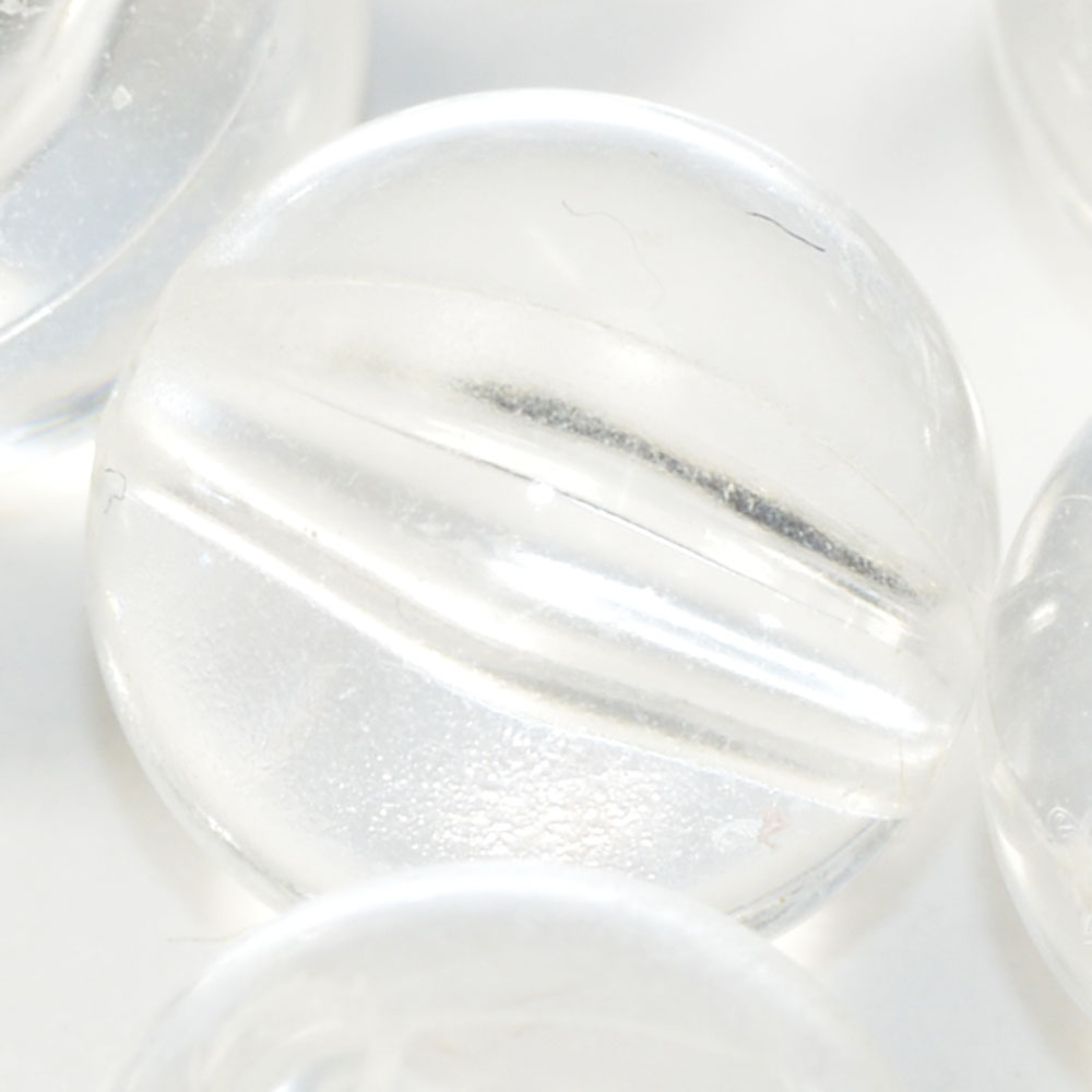 アクリル玉 10mm 穴小 やや透明度悪し クリスタル 透明 透き玉 10コ入り