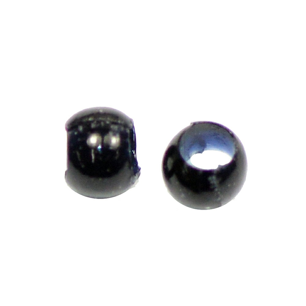 オトクな プラビーズ アクリルビーズ 2×1.5mm 黒玉 サービスパック