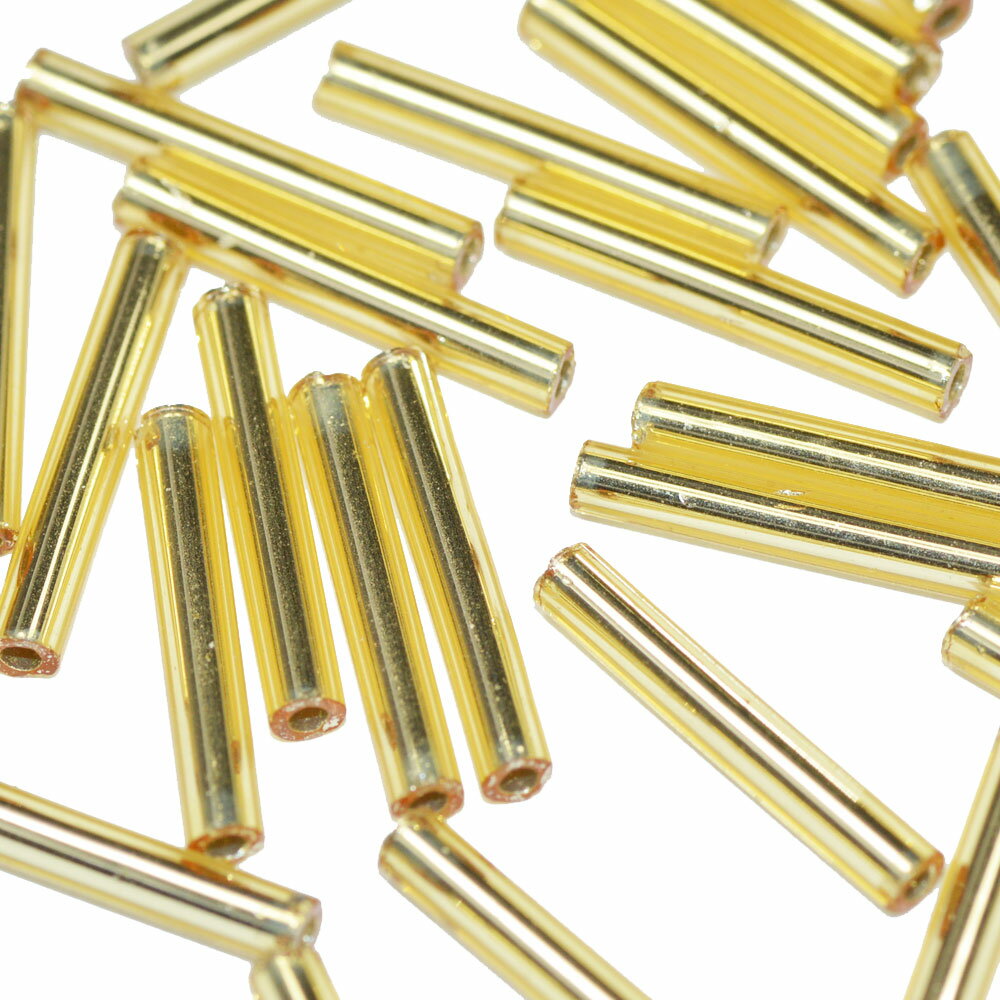 竹ビーズ 五分竹 ライトトパーズインラインゴールド LTトパーズG