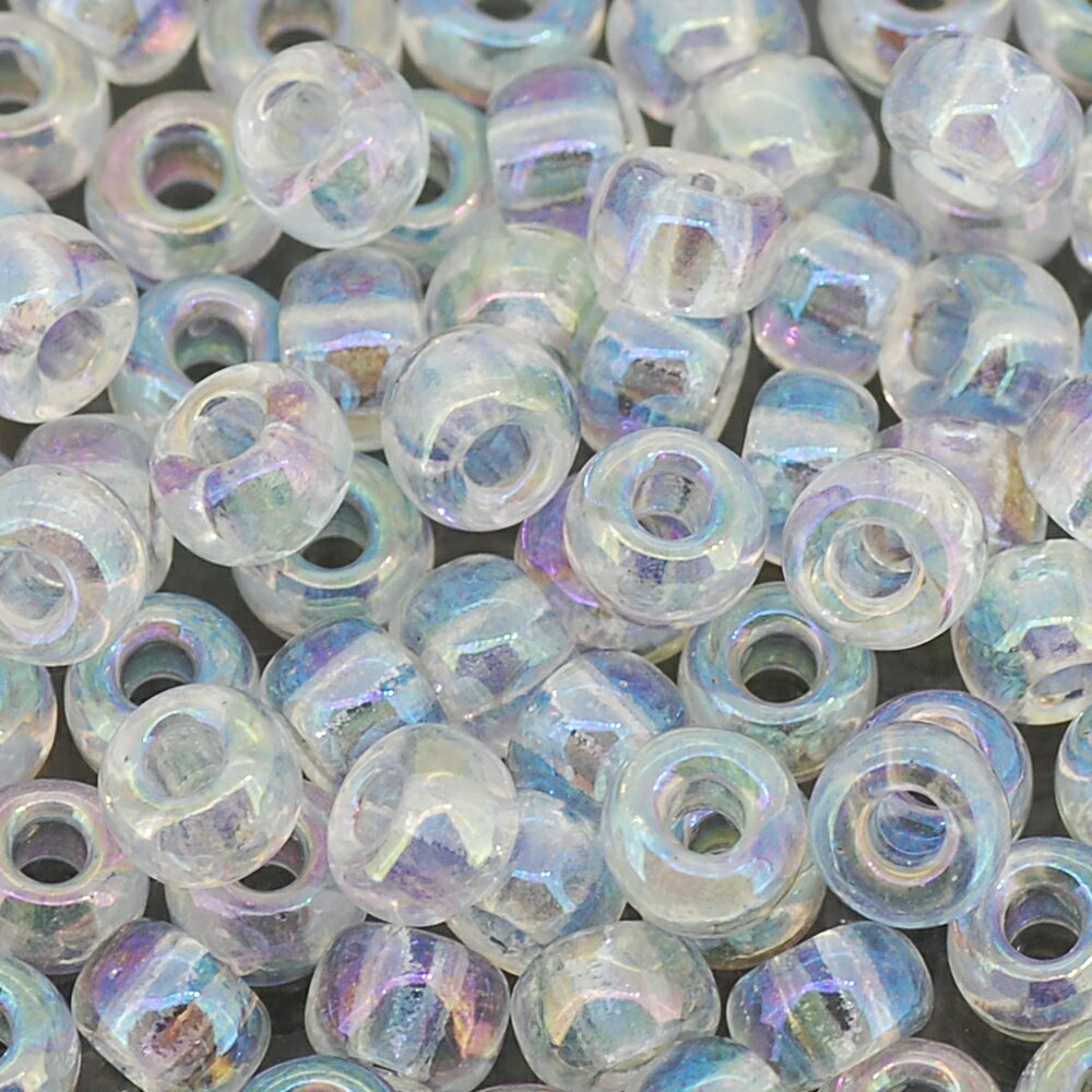 乐天商城 - 特大ビーズ 4mm クリスタルAB 透明オーロラ