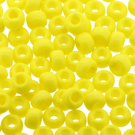 特大ビーズ 4mm オペークイエロー 透けていない黄色 特大ビーズ 4mm オペークイエロー 透けていない黄色