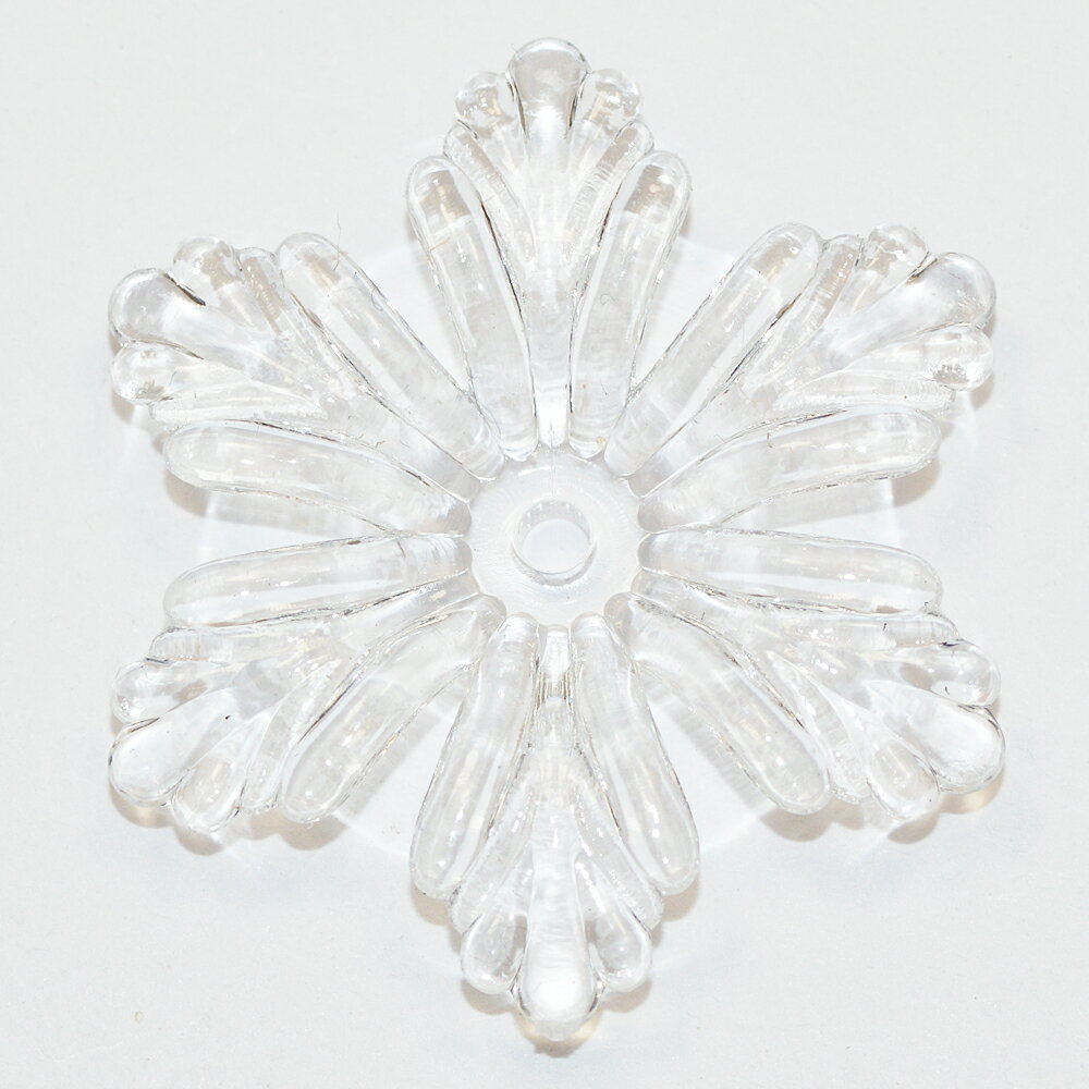 Rakuten - プラビーズ アクリルビーズ 花 フラワー ハイビスカス 28×25mm 透明クリアー 20グラム入り NO452