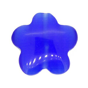 乐天商城 - キャッツアイ ビーズ スターフラワー 14mm コバルトブルー 3コ入り