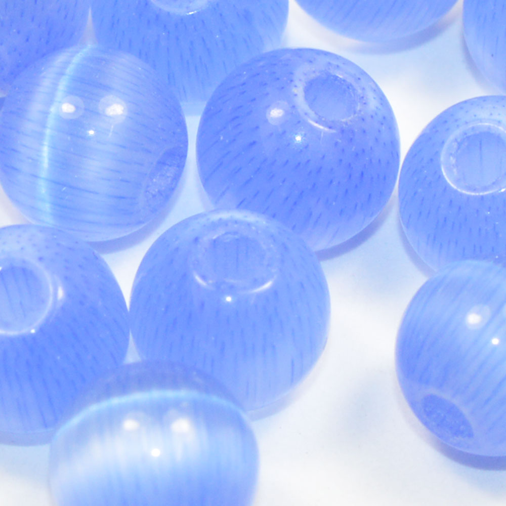 キャッツアイ ビーズ ライトブルー 10mm