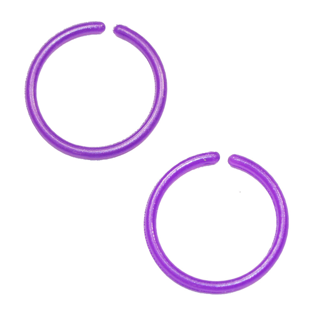 乐天商城 - イヤーカフ ラップ ノンホールピアス イヤリング 紫色 パープル 2ペアー入り CT054