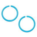 イヤーカフ ラップ ノンホールピアス イヤリング アクアブルー 2ペアー入り CT052