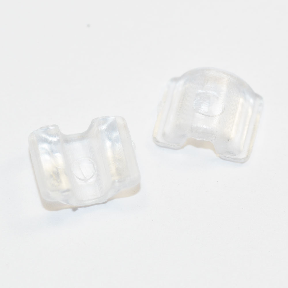 乐天商城 - アクセサリーパーツ ゴム紐留め ベースセッティング用 パーツ Sサイズ 透明クリアー 10コ入り CT113