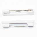 アクセサリーパーツ 金具 ブローチピン ウラピン 31mm プラ製台座 銀色 10コ入り CT142