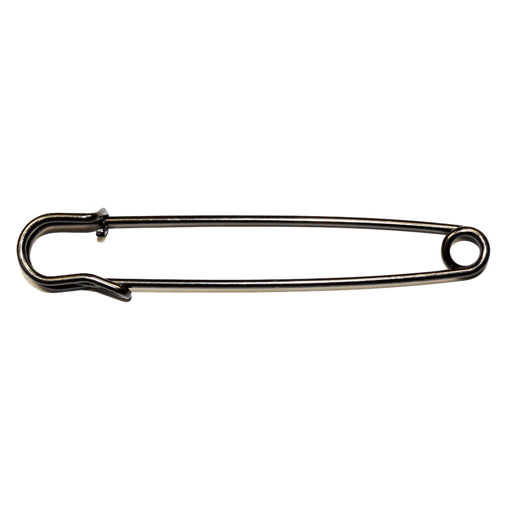 乐天商城 - 大きなブローチピン カンなし 安全ピン 90mm 黒色 ブラック アクセサリパーツ 金具 CT156