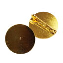 アクセサリーパーツ 金具 フラット台座 25mm皿 ブローチピン 金色 ゴールドカラー 1コ入り CT157