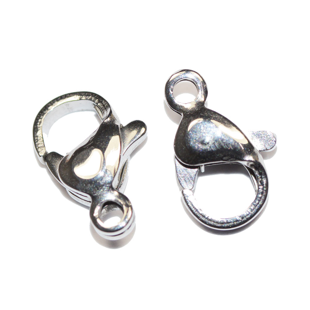 アクセサリーパーツ 金具 ステンレス製 カニカン Sサイズ 銀色 シルバーカラー 5コ入り CT184