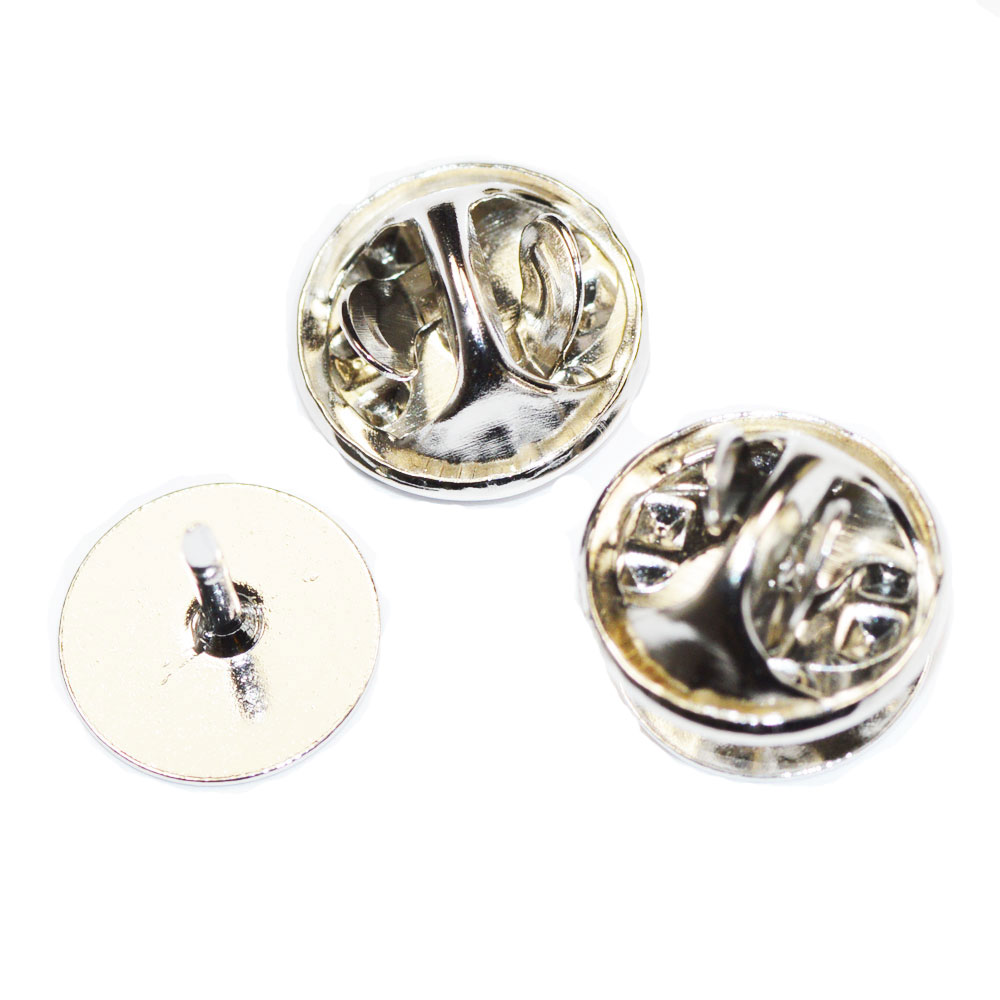 乐天商城 - ブローチピンホルダー ネクタイバッジバック フラットベース 銀色 シルバーカラー2コ入り CT188