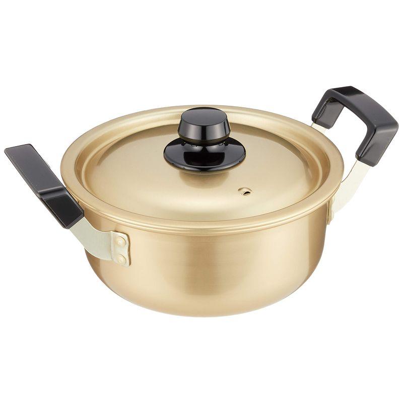 北陸アルミ ガス火専用 両手鍋 純しゅう酸 味づくし 16cm HP43-RM167