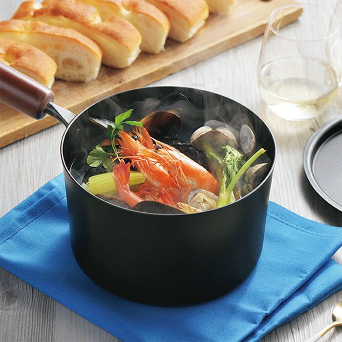 カクセー 5168 わたしのこだわり 鉄鍋シリーズ 片手鍋 16cm シリコンコーティング