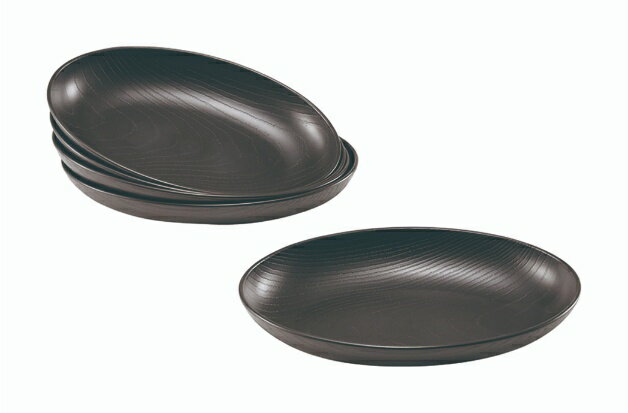 乐天商城 - カクセー 木目オーバルプレート 5客セット TW-03