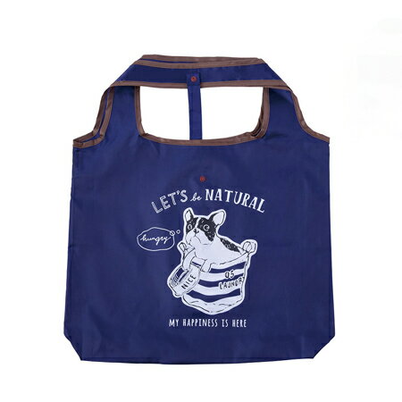 メール便 MARIO マリオ エコイーナ M-12406 エコバッグ フレンチブル ネイビー 【折りたたみ 折り畳み コンパクト 買い物袋 レジ袋 大容量 おしゃれ】