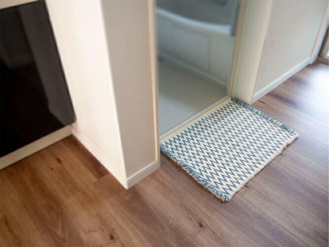 オカトー Ag+ スパイスバスマット 48×66cm ブルー