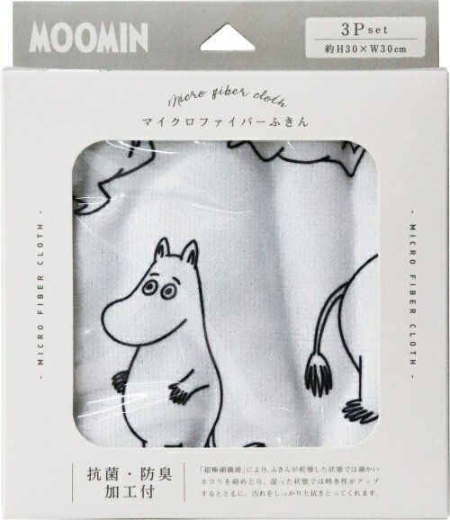 ■防菌・防臭加工の超極細繊維 ふきんが乾燥した状態では細かいホコリを絡めとり、 湿った状態では吸水性がアップするとともに、汚れをしっかりと拭きとってくれます。 ●サイズ：縦30×横30cm ●材質：ポリエステル100% ●原産国：中国