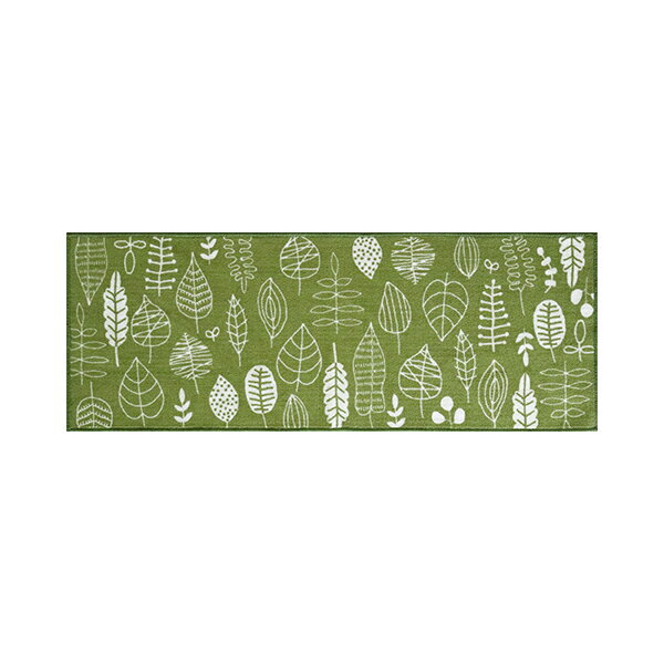 【2160円以上送料無料】オカトー mysaキッチンマット45×120cm リーフグリーン