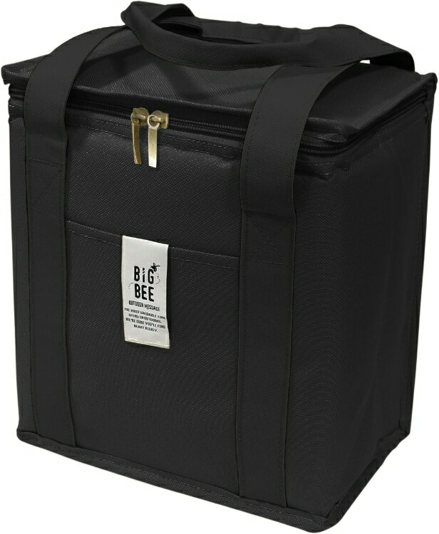 オカトー BigBee BOX型 クーラーランチバッグ シックブラック 【ランチトート お弁当袋 大容量 保冷 保温 メンズ レディース おしゃれ 保冷バッグ シンプル】