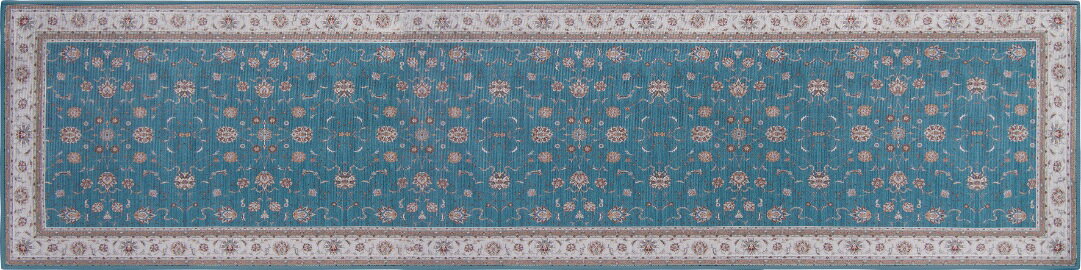オカトー Khastan ペルシャ絨毯風 インテリアマット 45×180cm ブルー 